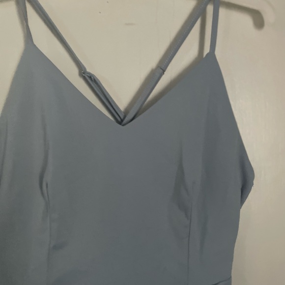Women Deep V neck Adjustable spaghetti Strap Dress Size Medium Light Blue New - Picture 6 of 8